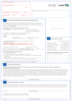 Anforderungsschein fetalis &reg; -Test
