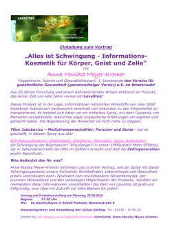 ist Schwingung - Informations-Kosmetik f&uuml;r K&ouml;rper