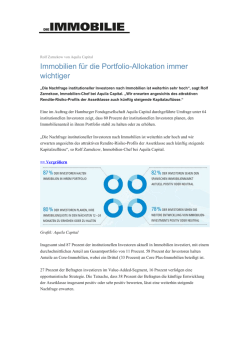 Immobilien f&uuml;r die Portfolio-Allokation immer