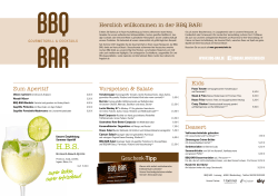 Speisenkarte - die BBQ Bar in Niedernberg