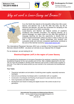 Why not work in Lower-Saxony and Bremen?!