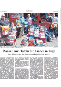 Pressebericht aus der Schwäbischen Zeitung vom 9.8