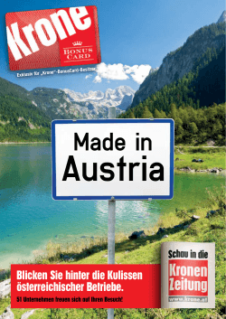 Blicken Sie hinter die Kulissen österreichischer Betriebe.