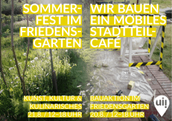 Mobiles Stadtteilcafé – Bauworkshop im Friedensgarten