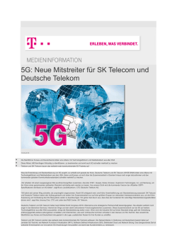 5G: Neue Mitstreiter für SK Telecom und Deutsche Telekom