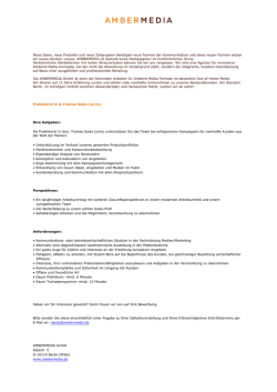 2016-08-17 - Stellenausschreibung - Trainee-Praktikant