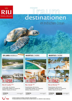 Page 1 Riu - oese. - destinationen mºdischen Ozean Riu Sri Lanka