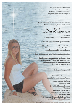 Lisa Rohrmoser - Bestattung Sterzl
