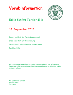 Edith-Seyfert Turnier 2016