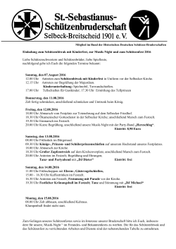 Einladung zum Schützenbiwak und Schützenfest 1999