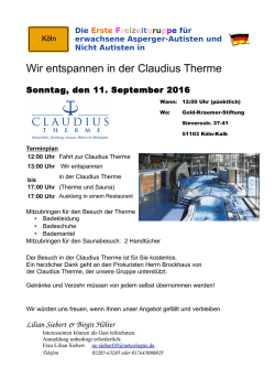 Wir entspannen in der Claudius Therme - Autismus Köln