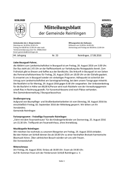 Mitteilungsblatt KW 33