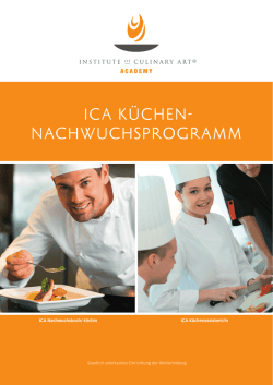 ICA K&uuml;Chen- nAChwuChsprogrAmm - Kontakt: info@ica