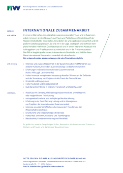 internationale zusammenarbeit