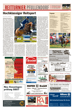 Hochklassiger Reitsport