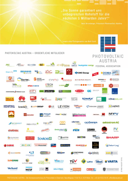 PHOTOVOLTAIC AUSTRIA – ORDENTLICHE MITGLIEDER