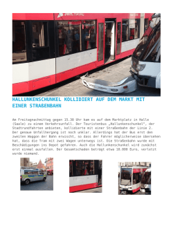 Hallunkenschunkel kollidiert auf dem Markt mit einer