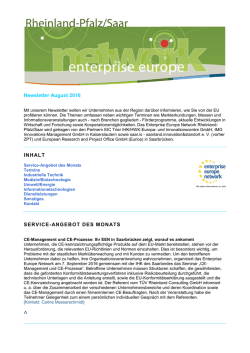 EEN-Newsletter - Hochschule Trier
