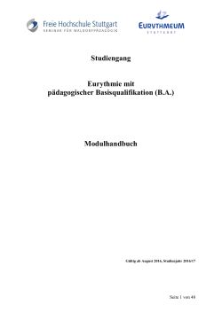 Modulhandbuch - Freie Hochschule Stuttgart