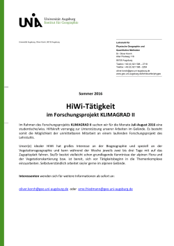 HiWi2016 - Universität Augsburg