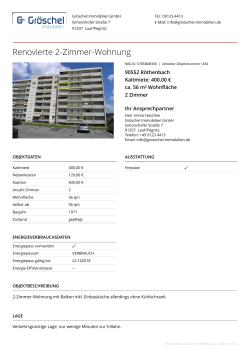 Renovierte 2-Zimmer-Wohnung - Nürnberger Immobilien Börse