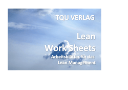 Lean Work Sheet: Auftragsstrukturanalyse