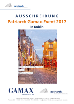 1Ausschreibung Patriarch Patriarch Gamax-Event 2017