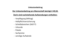 Info Unkostenbeitrag