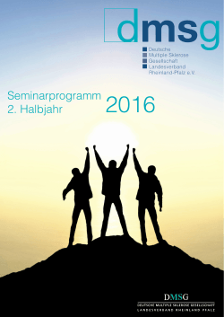Seminarprogramm 2. Halbjahr 2016 - DMSG