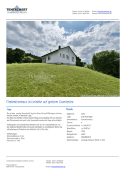 Einfamilienhaus in Unin&auml;he auf gro&szlig;em Grundst&uuml;ck