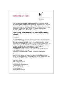 Internship-, FVH-Residency