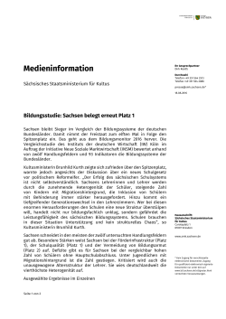 Medieninformation - Medienservice Sachsen