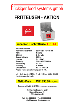 Fritteusen Aktion - flueckiger foodsystems