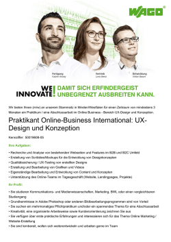Praktikant Online-Business International: UX- Design