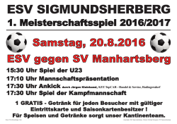Samstag, 20.8.2016 ESV gegen SV Manhartsberg