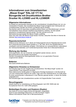Nutzerinformationen Blauer Engel HL-L2300D (0,22MB PDF)