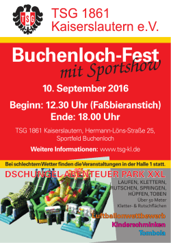 Buchenloch-Fest - TSG 1861 Kaiserslautern