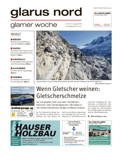 Glarner Woche, Glarus Nord, 17.8.2016