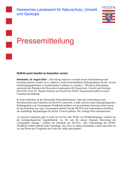 Pressemitteilung - Hessisches Landesamt für Naturschutz, Umwelt