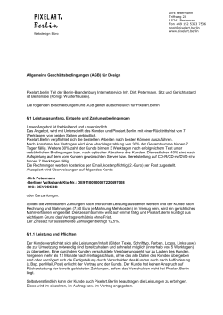 Allgemeine Geschäftsbedingungen (AGB) für Design Pixelart.berlin