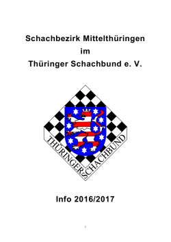 Info SB Mitte 2016/17 - Th&uuml;ringer Schachbund eV