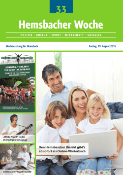 Hemsbacher Woche - Lokalmatador.de