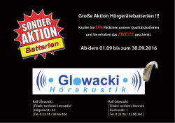 Große Aktion Hörgerätebatterien !!! Ab dem 01.09
