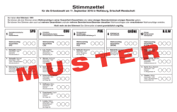 Musterstimmzettel - Ortsrat Wendschott