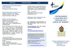 Flyer Fortbildungen 2016/Frühjahr 2017