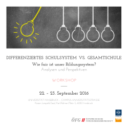 23.9.2016: ÖFG-Tagung - Universität Innsbruck