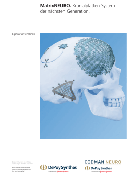 MatrixNEURO. Kranialplatten-System der n&auml;chsten Generation.