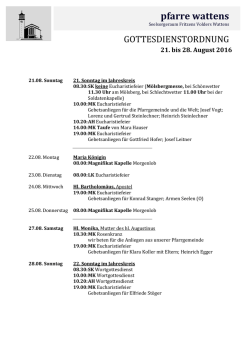 Gottesdienst-ordnung