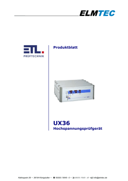 Hochspannungspr&uuml;fger&auml;t Serie UX36