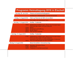Heimattagung 2016 in Eischoll
